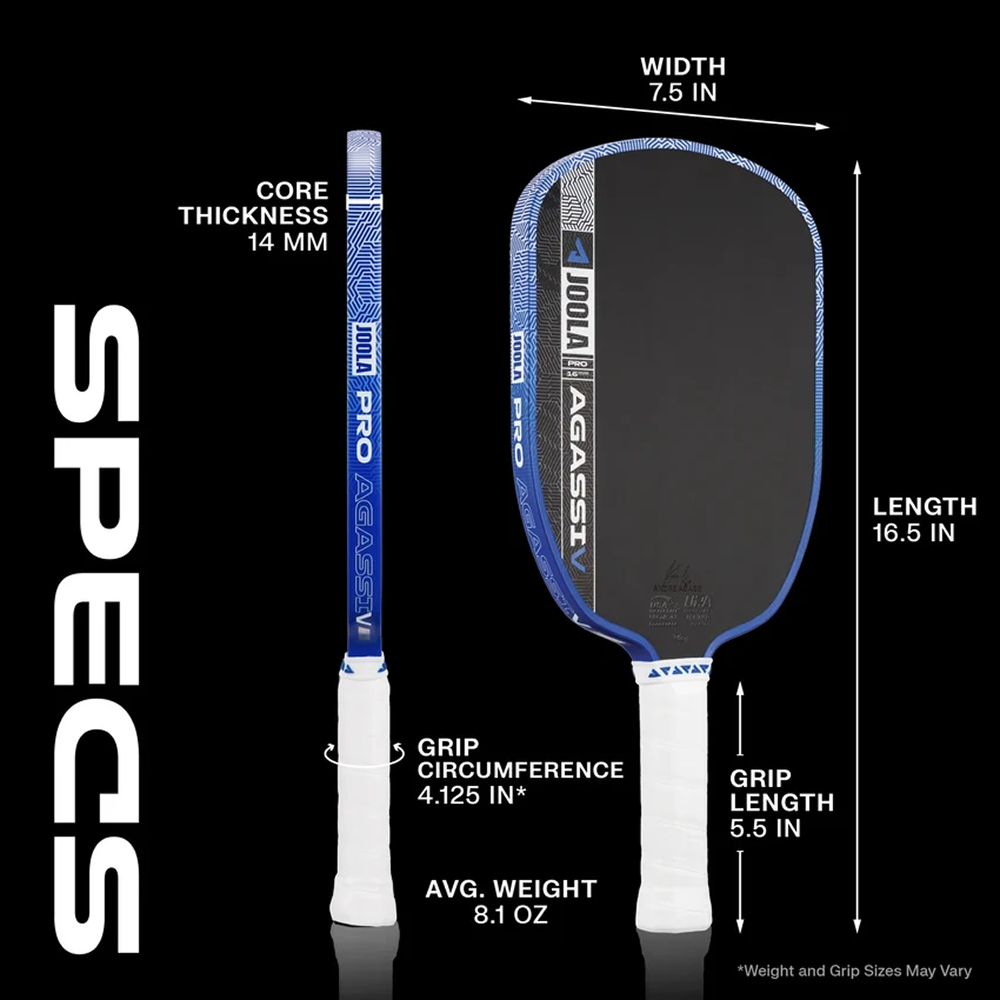Agassi Pro V Andre Agassi 16mm Paddle