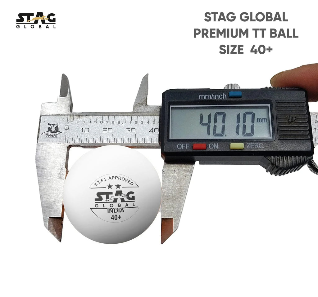 STAG 2 Star Plastic Table Tennis Ball White (Pack of 6)