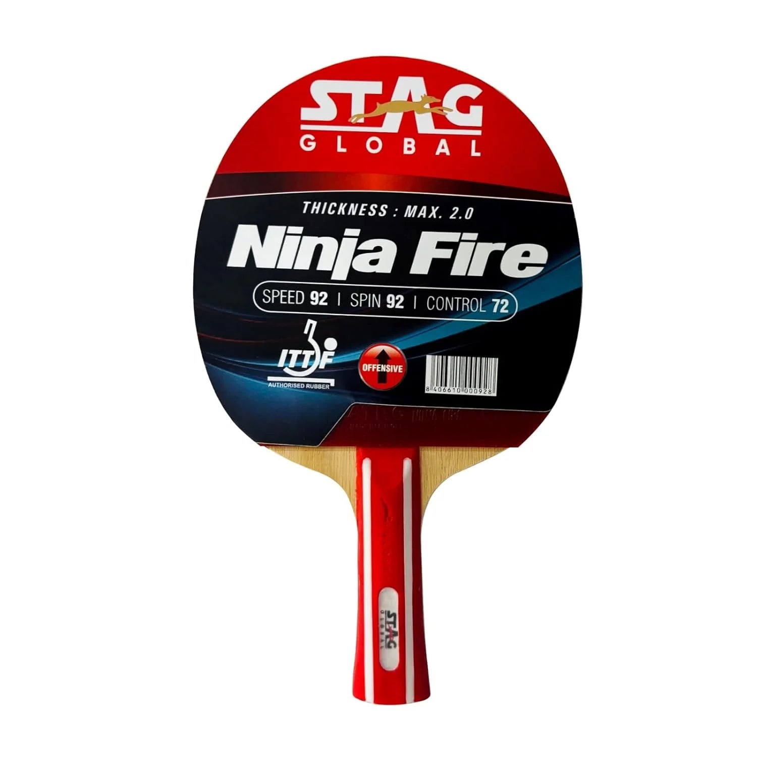 STAG Ninja Fire Table Tennis Racket Main image