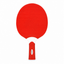 Play 2 Table Tennis Bat- Red Black
