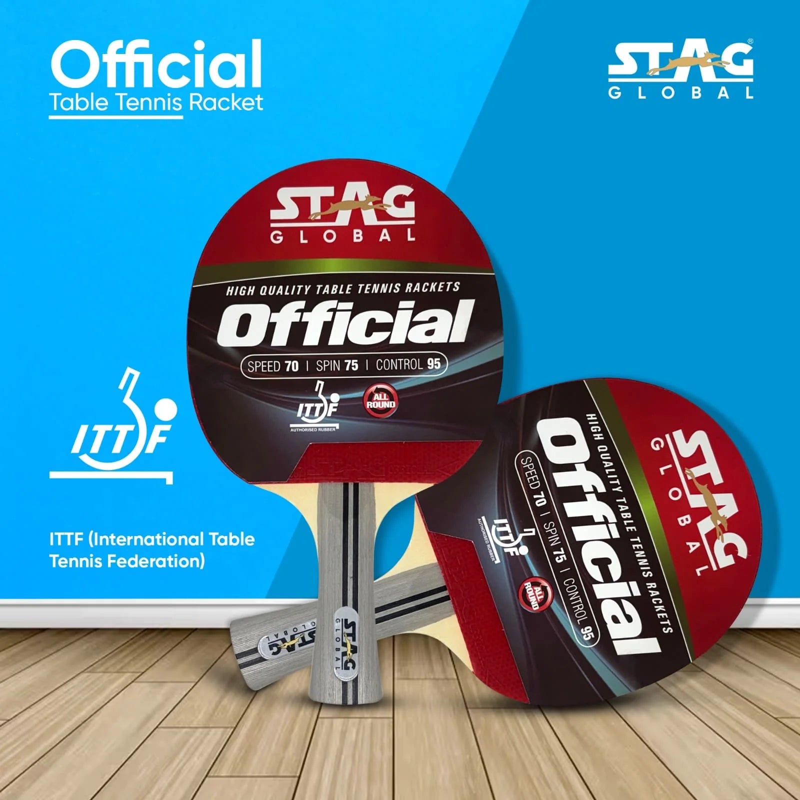 STAG Official Table Tennis Racket Secondary image