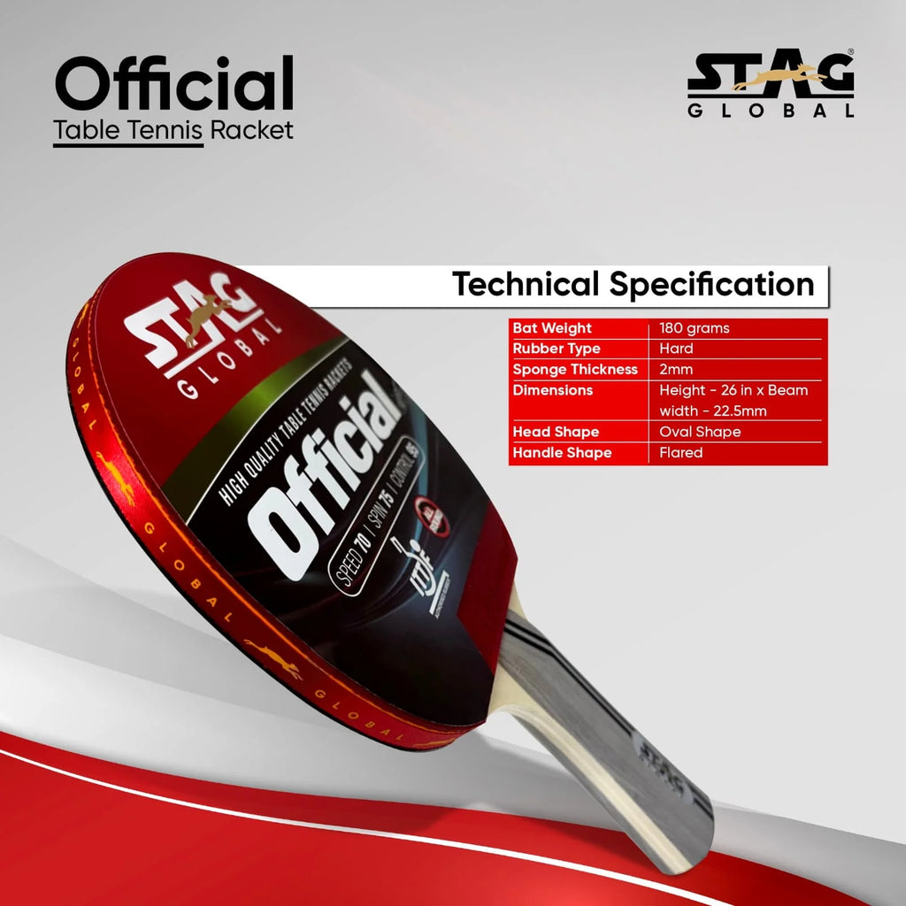 STAG Official Table Tennis Racket