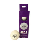 STAG 3 Star Supreme Table Tennis Plastic Ball (Pack of 3 White)