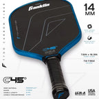 Franklin Pickleball C45° Carbon Fiber Paddle - Blue