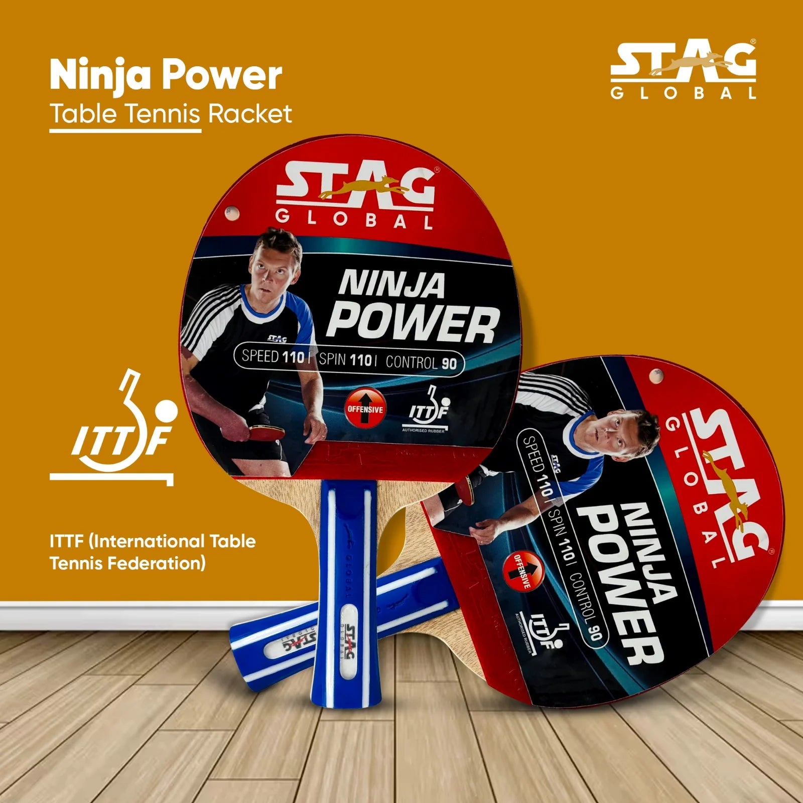 STAG Ninja Power Table Tennis Racket