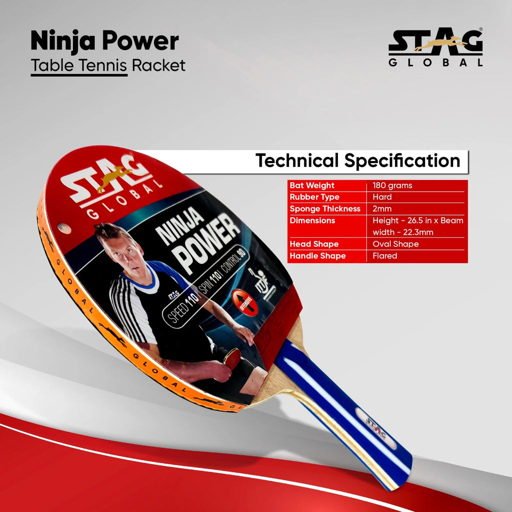 STAG Ninja Power Table Tennis Racket