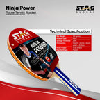 STAG Ninja Power Table Tennis Racket