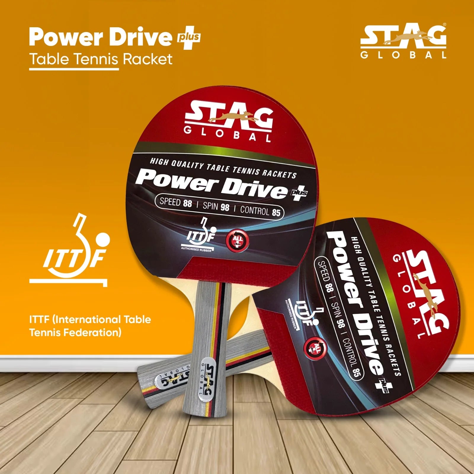 STAG Power Drive+ Table Tennis Racket